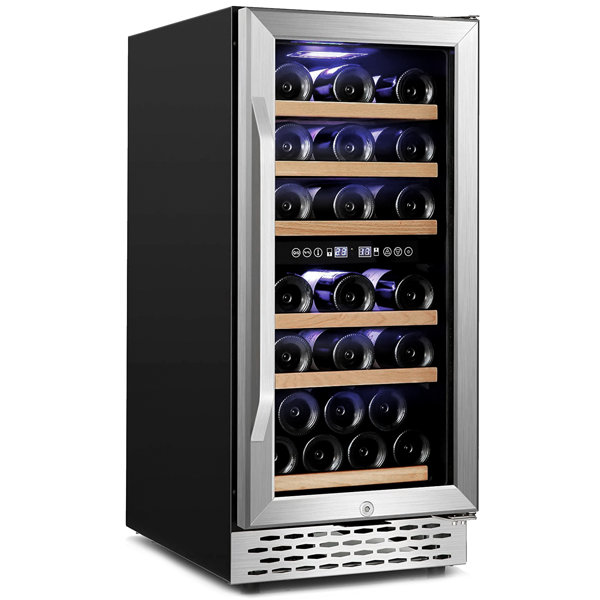 Ancheer 32 Bottles Quiet Dual Zone Freestanding/BuiltIn Wine